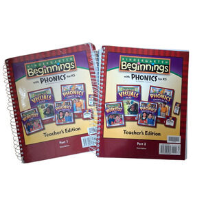 BJU K5 Beginnings PhonicsTeacher's manual part 1 and 2